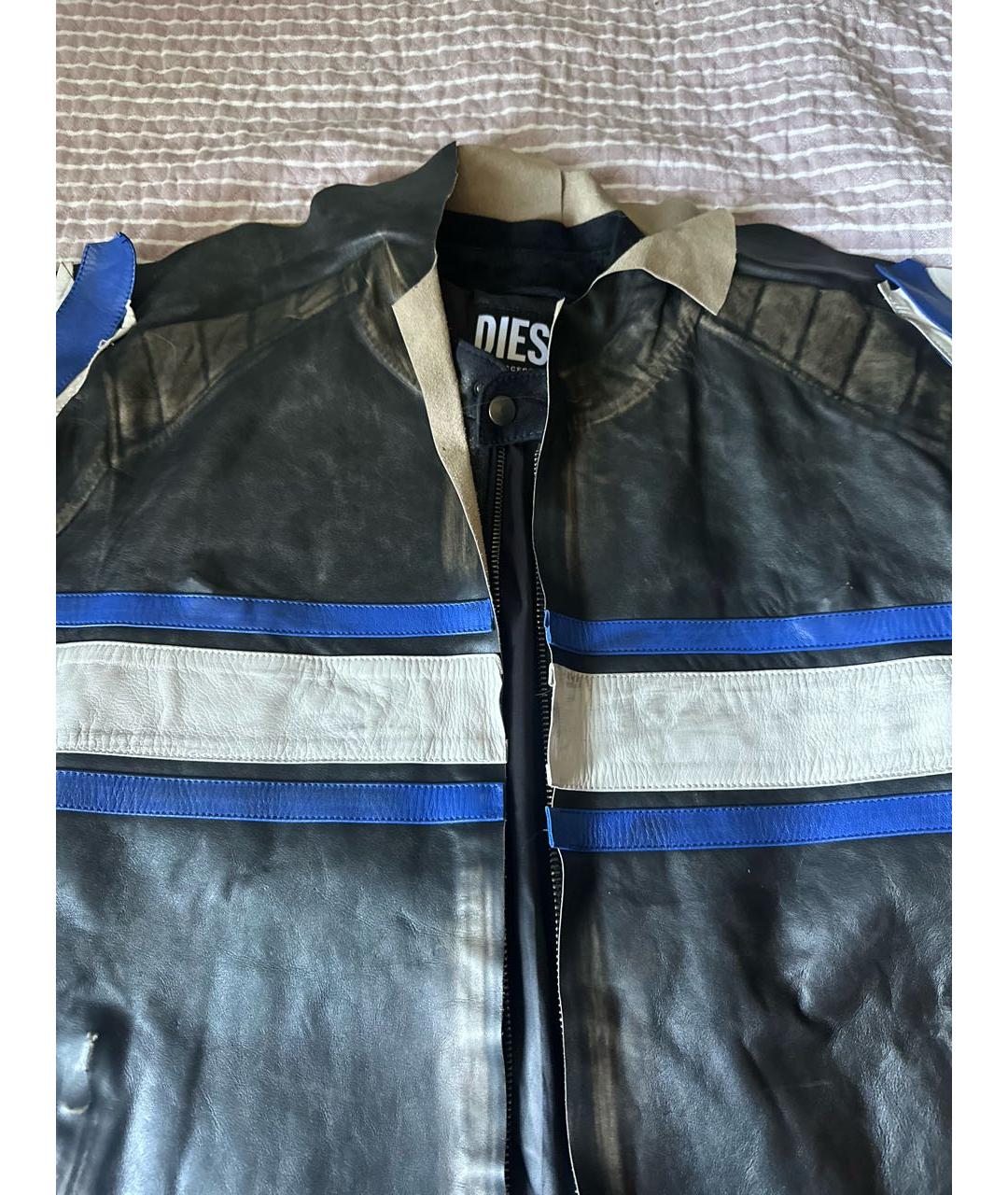 DIESEL Черная кожаная куртка, фото 4