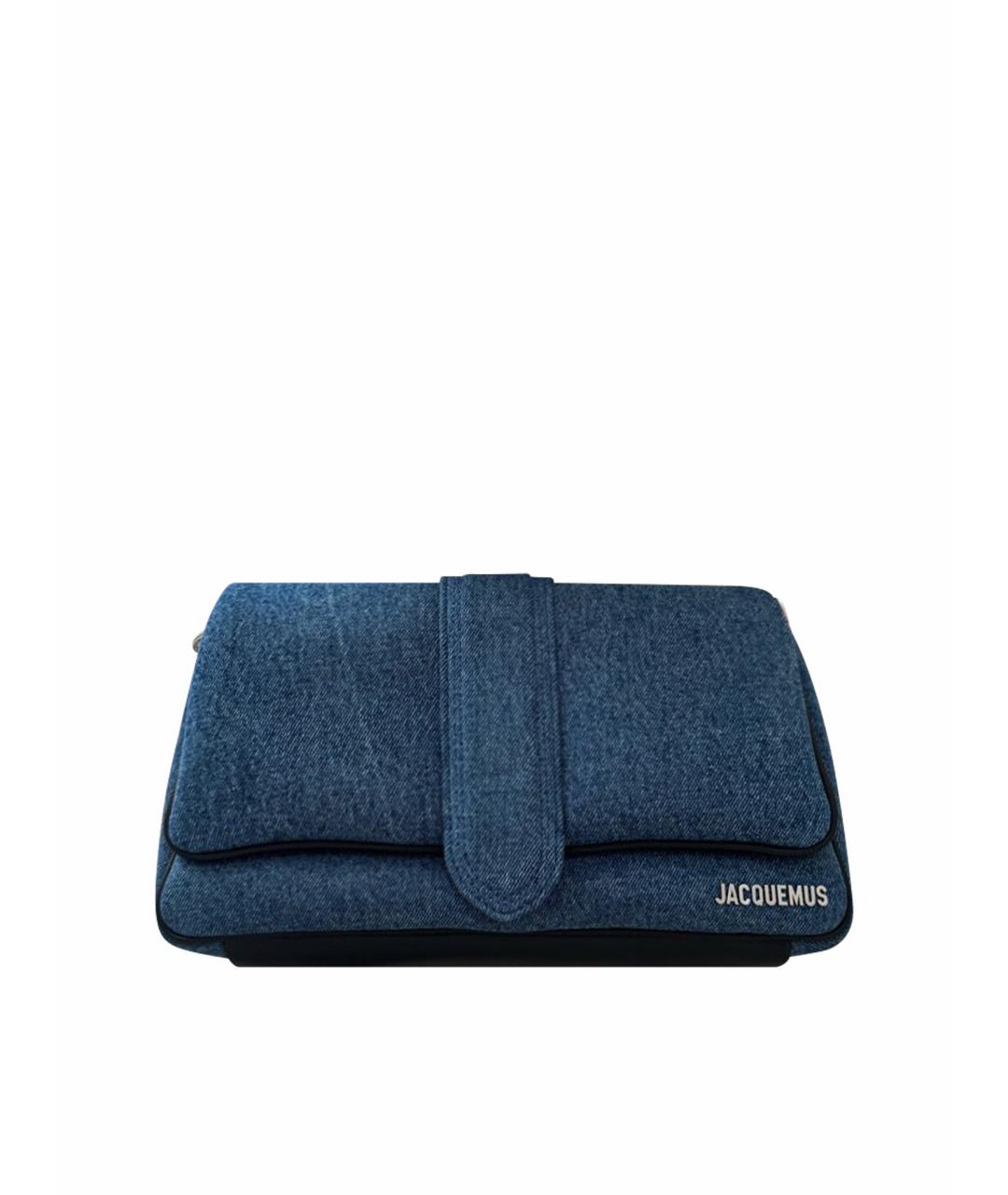 JACQUEMUS Темно-синяя сумка с короткими ручками, фото 1