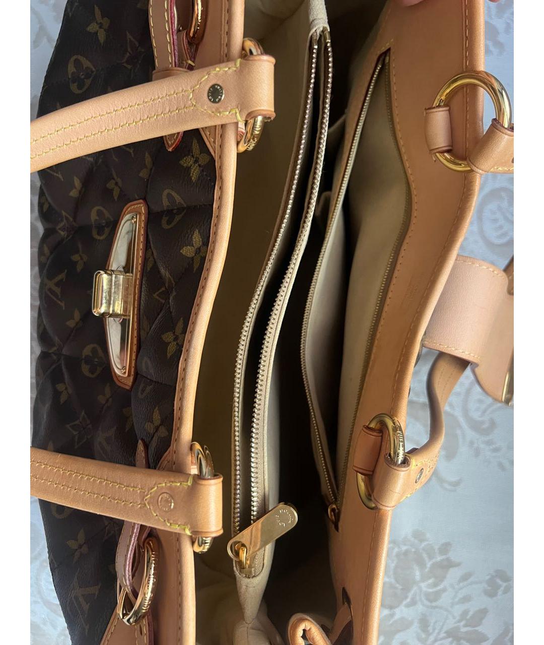 LOUIS VUITTON Коричневая сумка тоут, фото 8