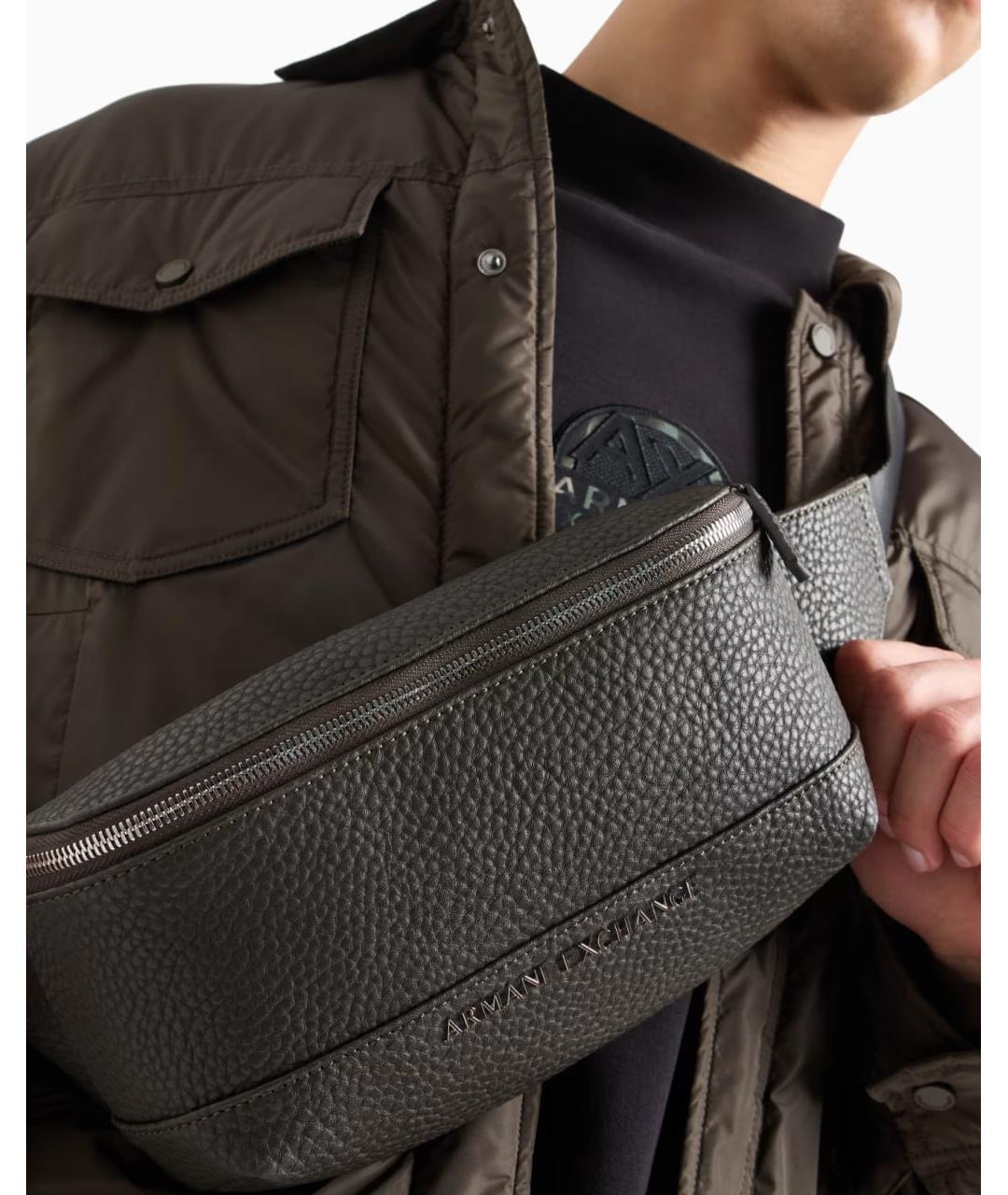 ARMANI EXCHANGE Хаки поясная сумка, фото 6