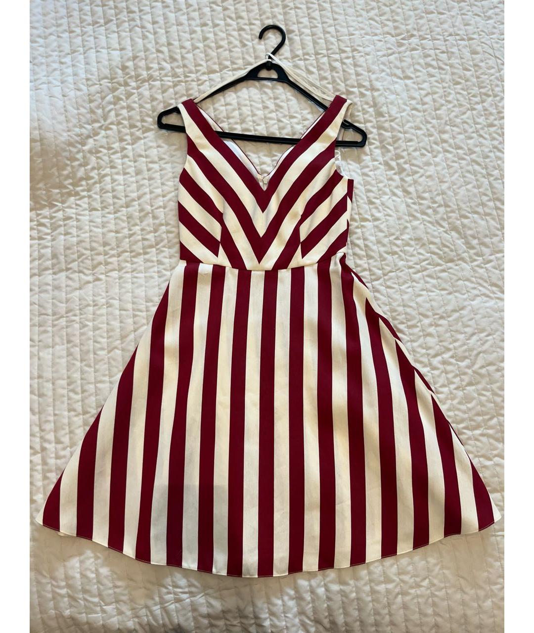 RED VALENTINO Бордовый хлопковый сарафан, фото 5