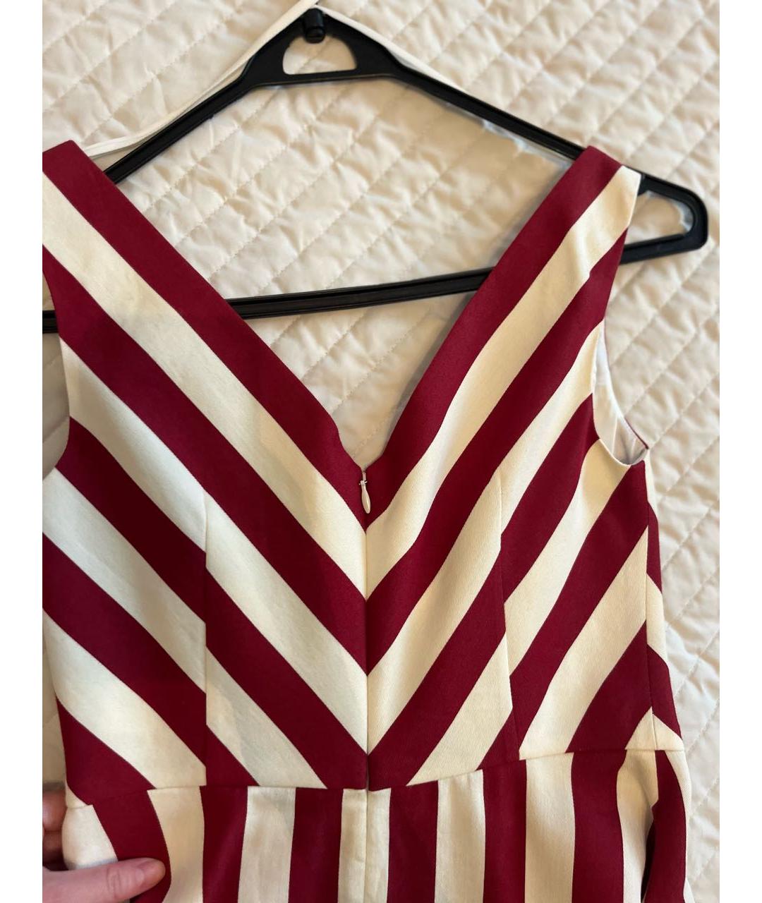 RED VALENTINO Бордовый хлопковый сарафан, фото 2