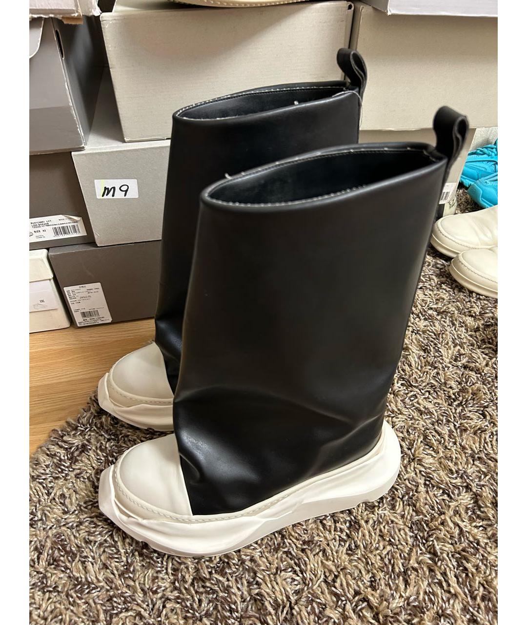 RICK OWENS DRKSHDW Черные высокие ботинки, фото 6