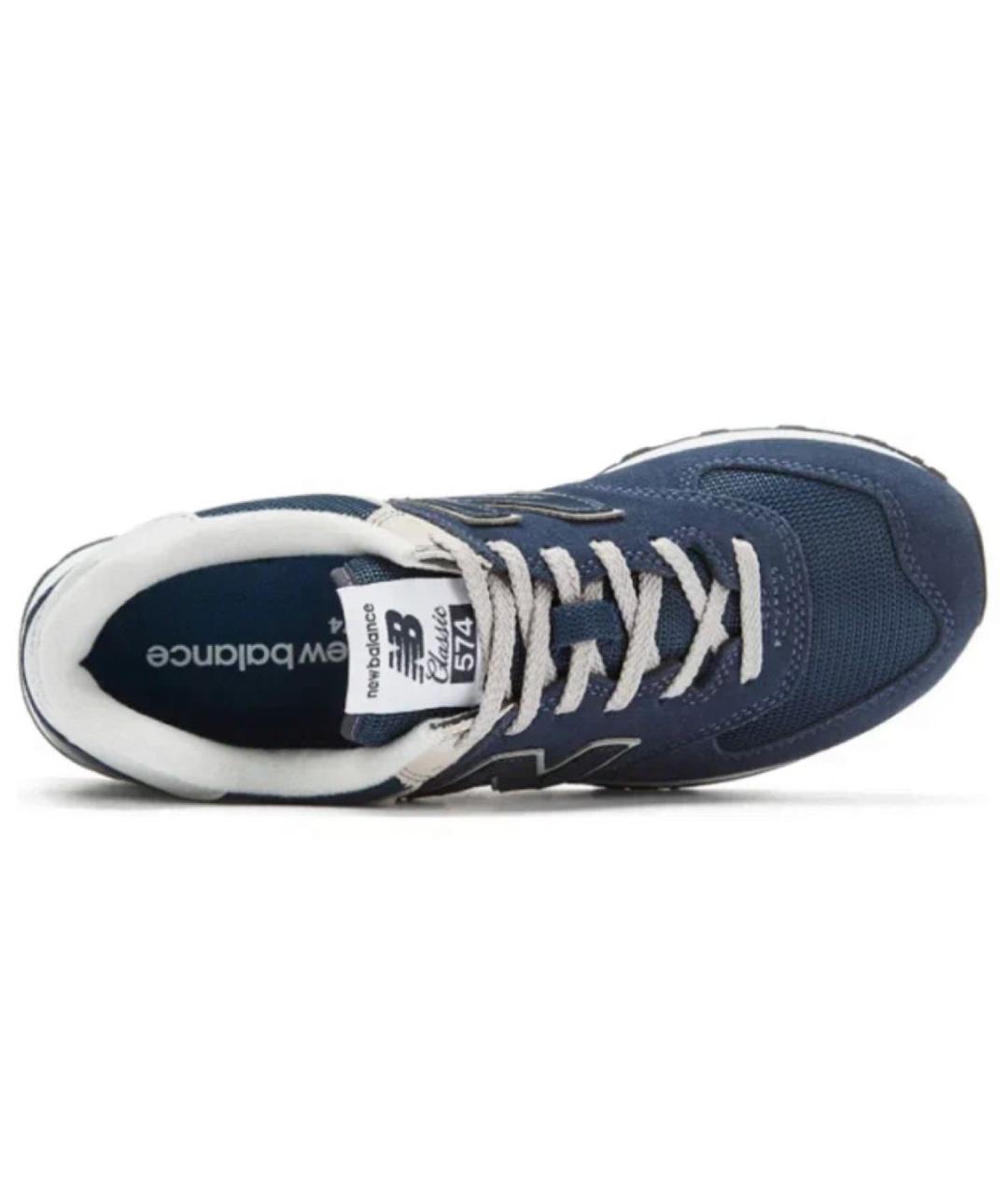 NEW BALANCE Темно-синие замшевые низкие кроссовки / кеды, фото 3