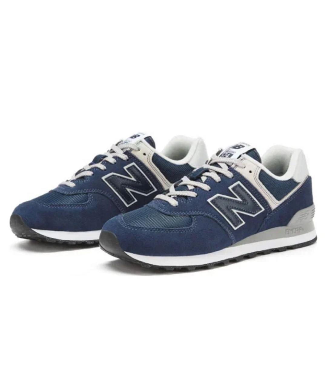 NEW BALANCE Темно-синие замшевые низкие кроссовки / кеды, фото 2