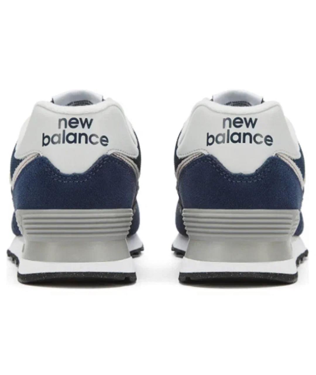 NEW BALANCE Темно-синие замшевые низкие кроссовки / кеды, фото 4