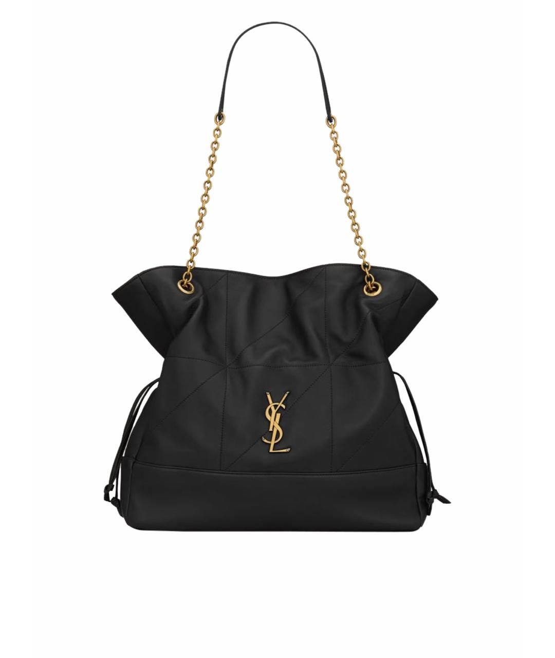 YVES SAINT LAURENT BEAUTY Черная кожаная сумка тоут, фото 1