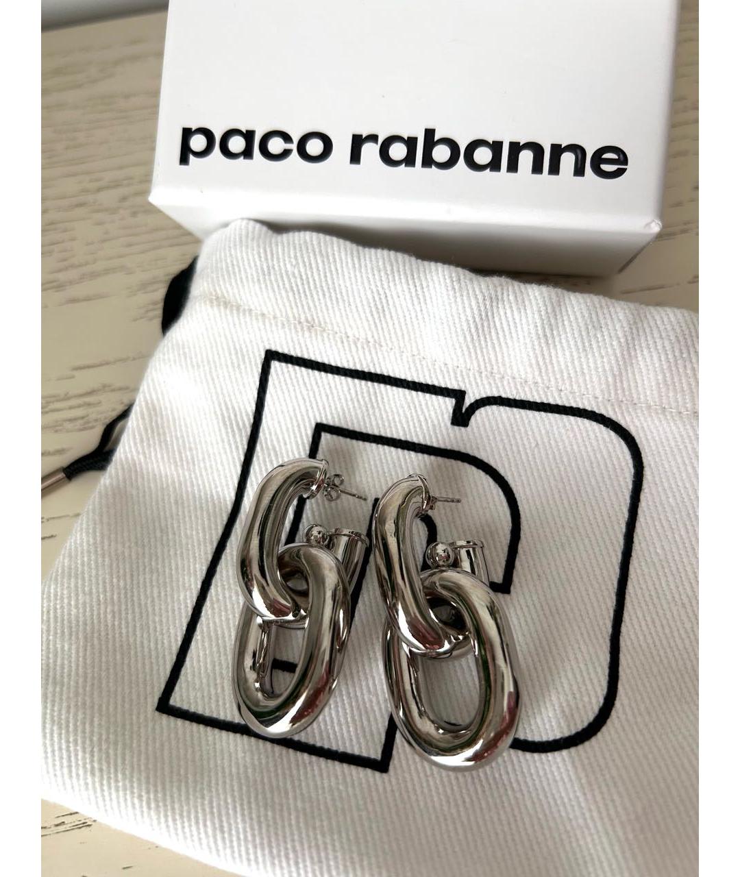 PACO RABANNE Серебряные латунные серьги, фото 6