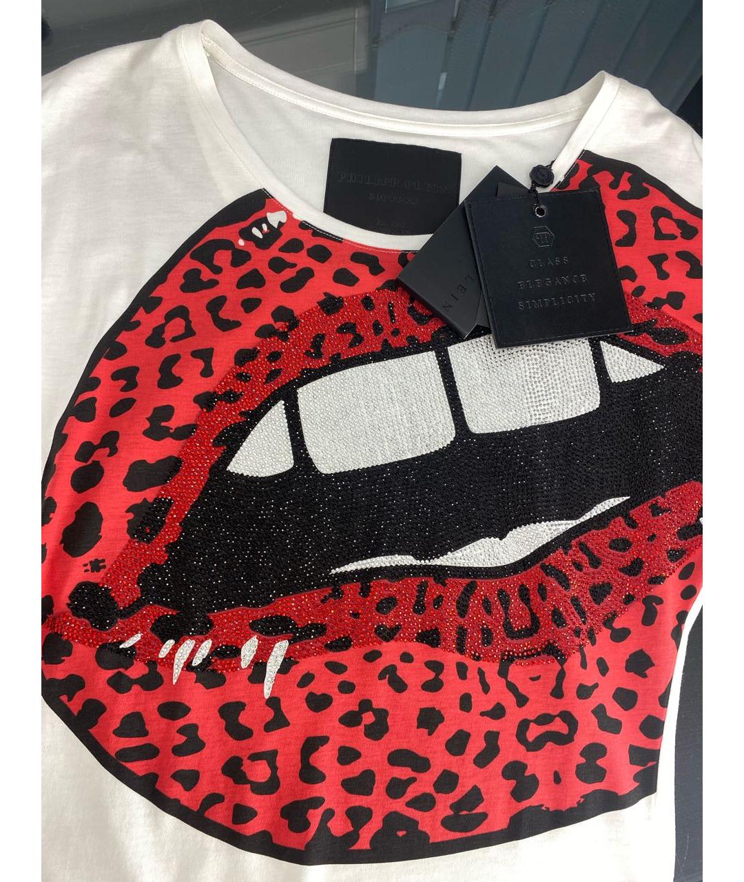 PHILIPP PLEIN Белое хлопковое платье, фото 3
