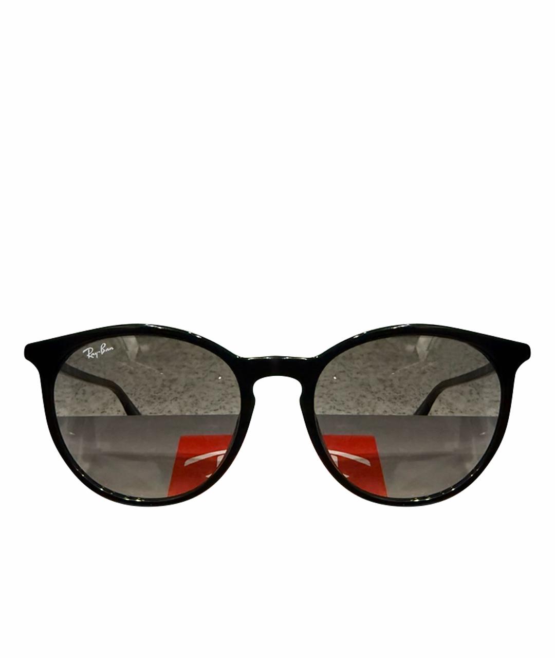 RAY BAN Черные пластиковые солнцезащитные очки, фото 1