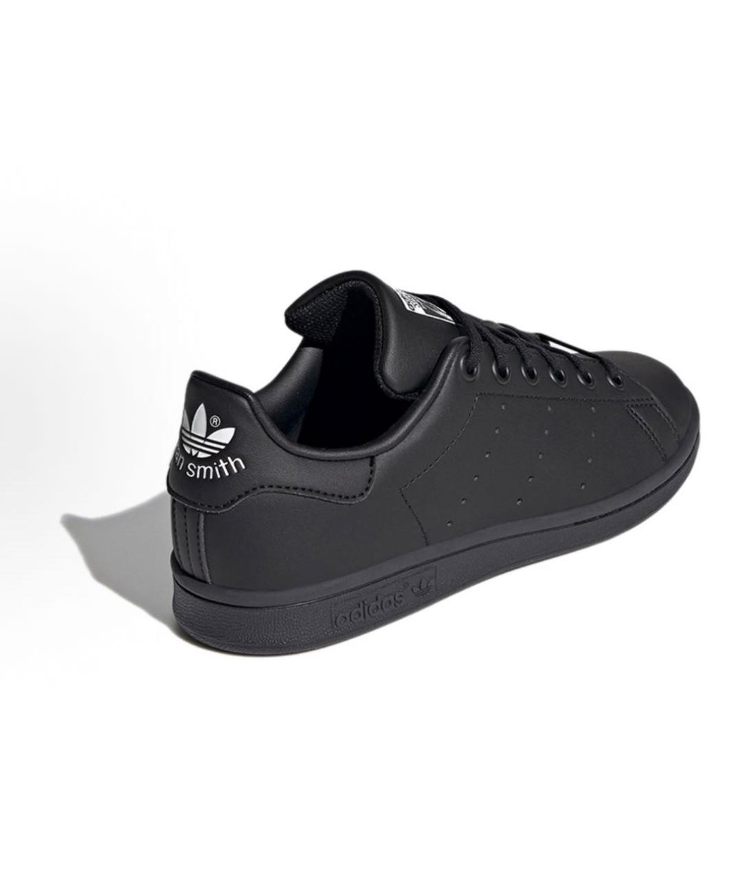 ADIDAS Черные кожаные кроссовки, фото 3