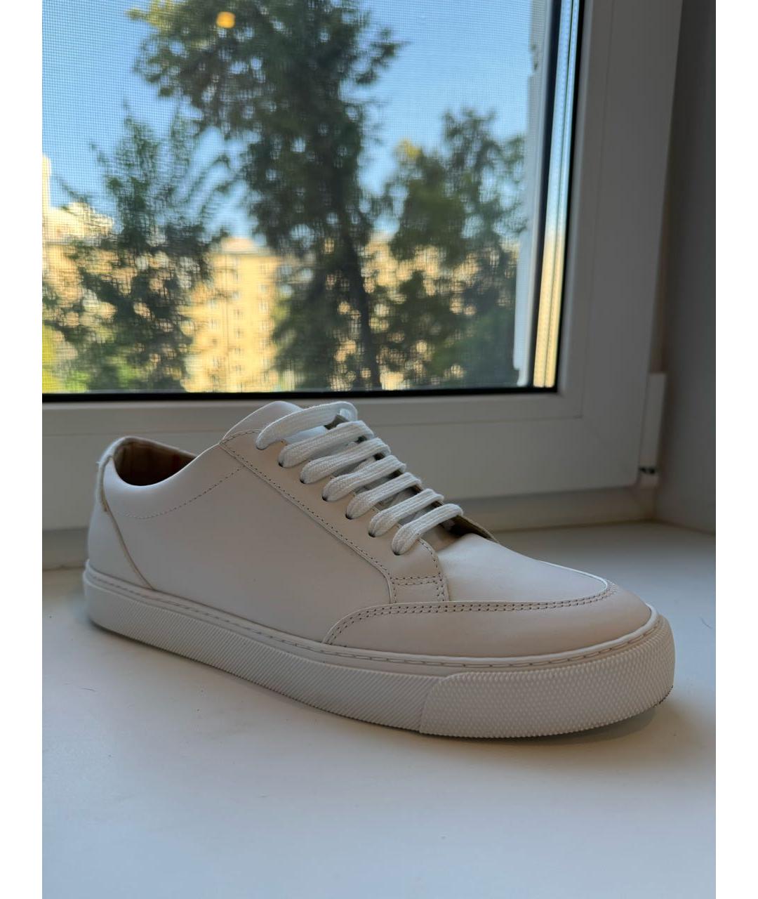 BURBERRY Белые кожаные кеды, фото 6