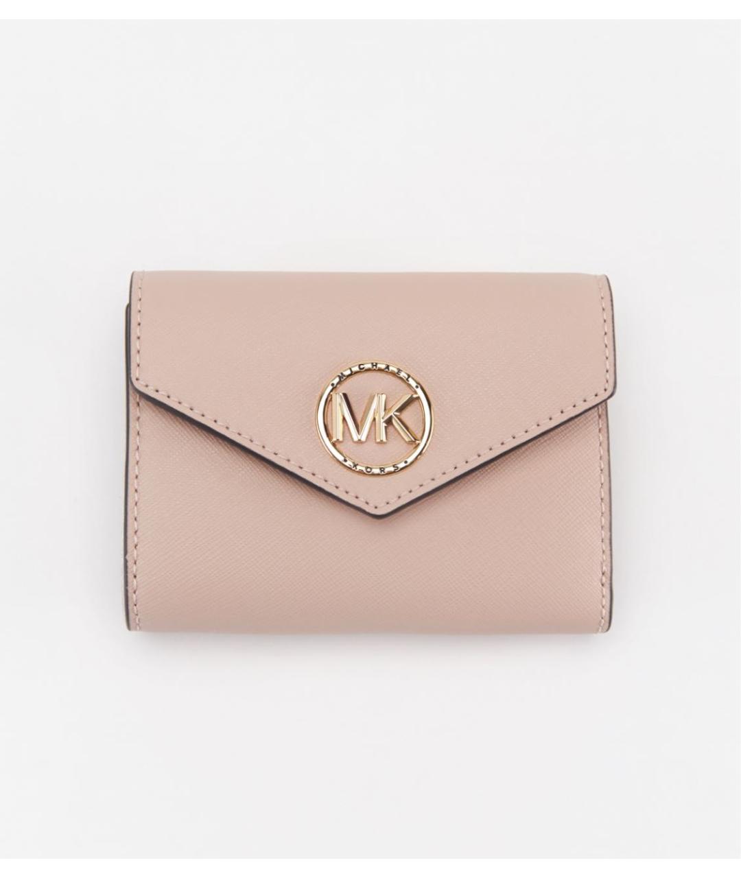 MICHAEL KORS Розовый кожаный кошелек, фото 6