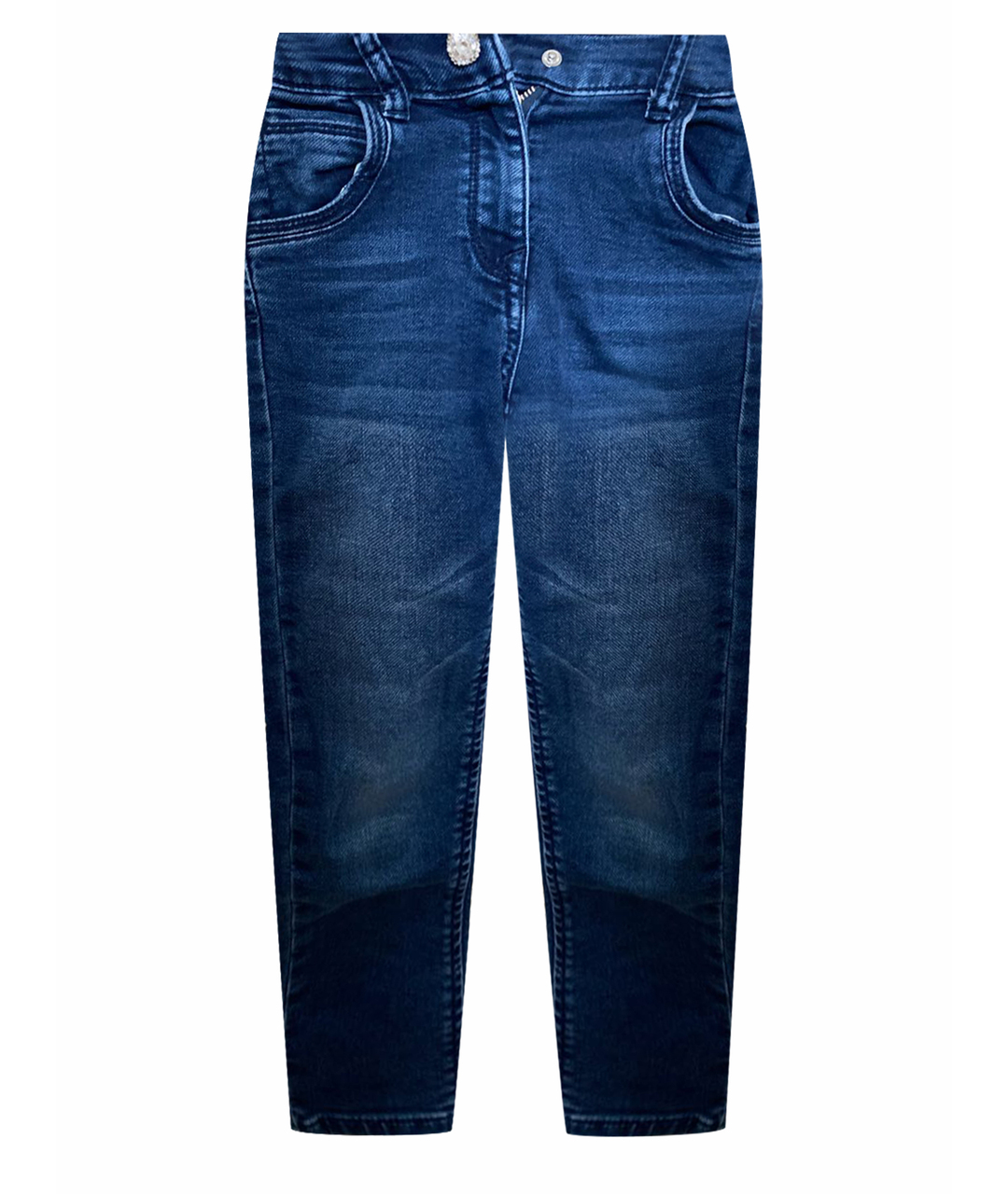 MONNALISA Темно-синие деним детские джинсы, фото 1