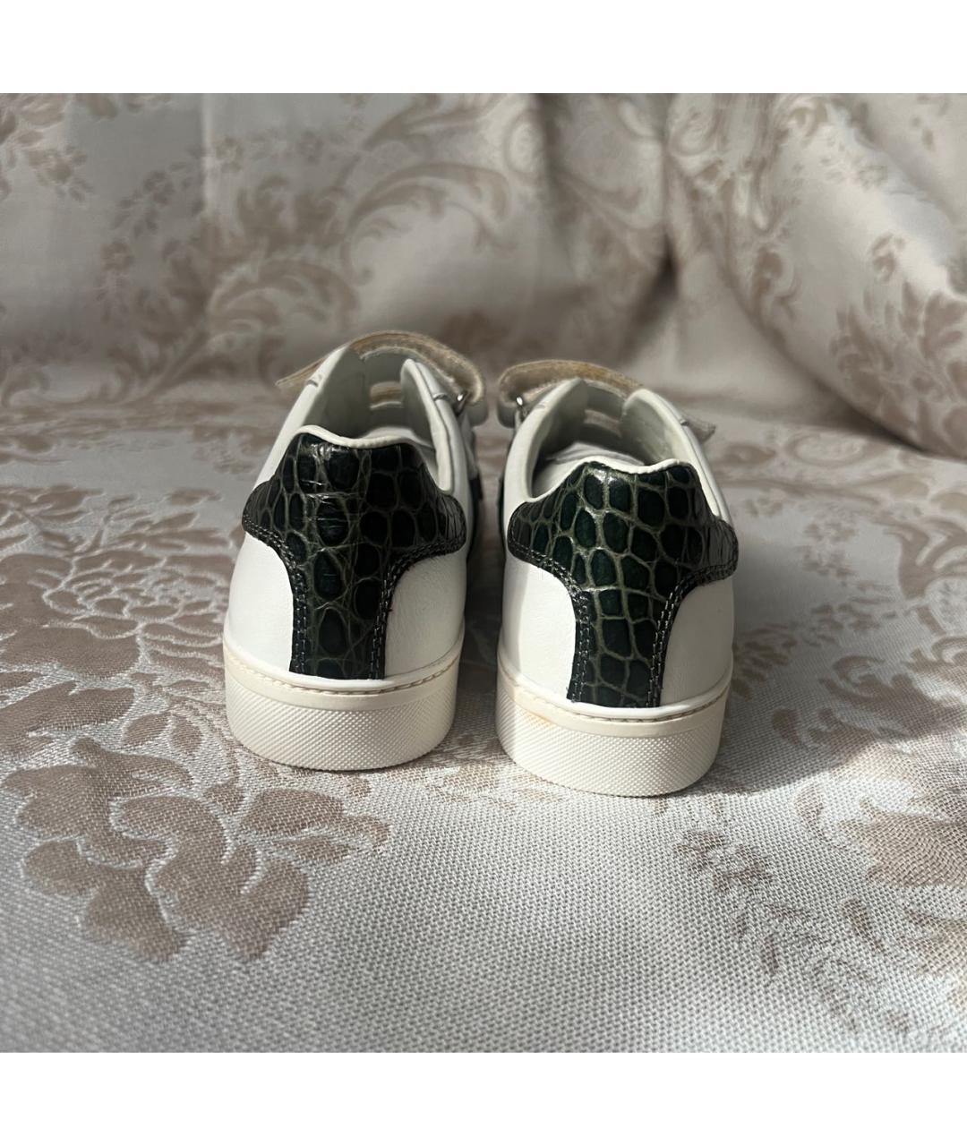 GUCCI KIDS Белые кожаные кеды, фото 4