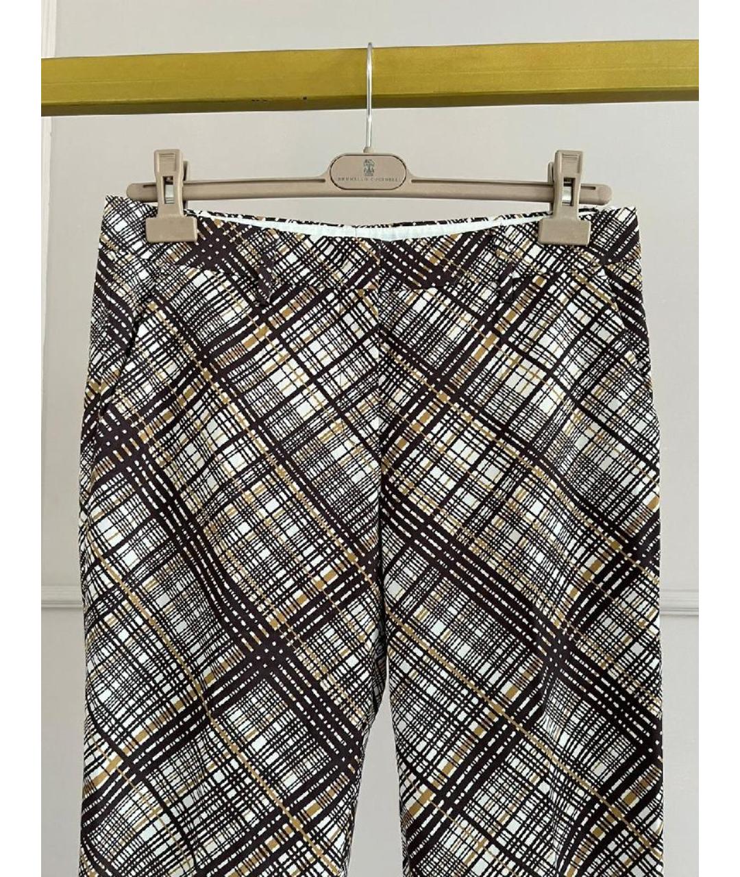 PRADA Коричневые хлопковые брюки широкие, фото 3
