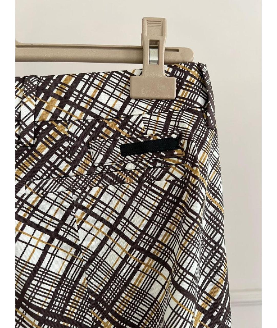 PRADA Коричневые хлопковые брюки широкие, фото 9