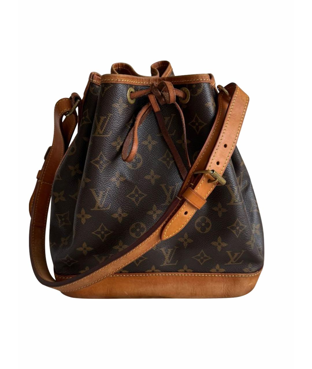 LOUIS VUITTON Коричневая кожаная сумка с короткими ручками, фото 9