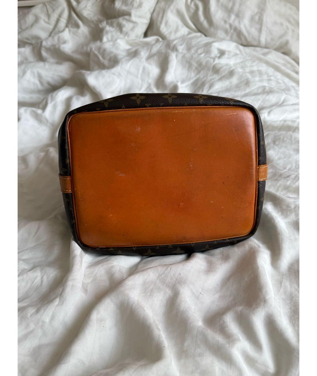 LOUIS VUITTON Коричневая кожаная сумка с короткими ручками, фото 3