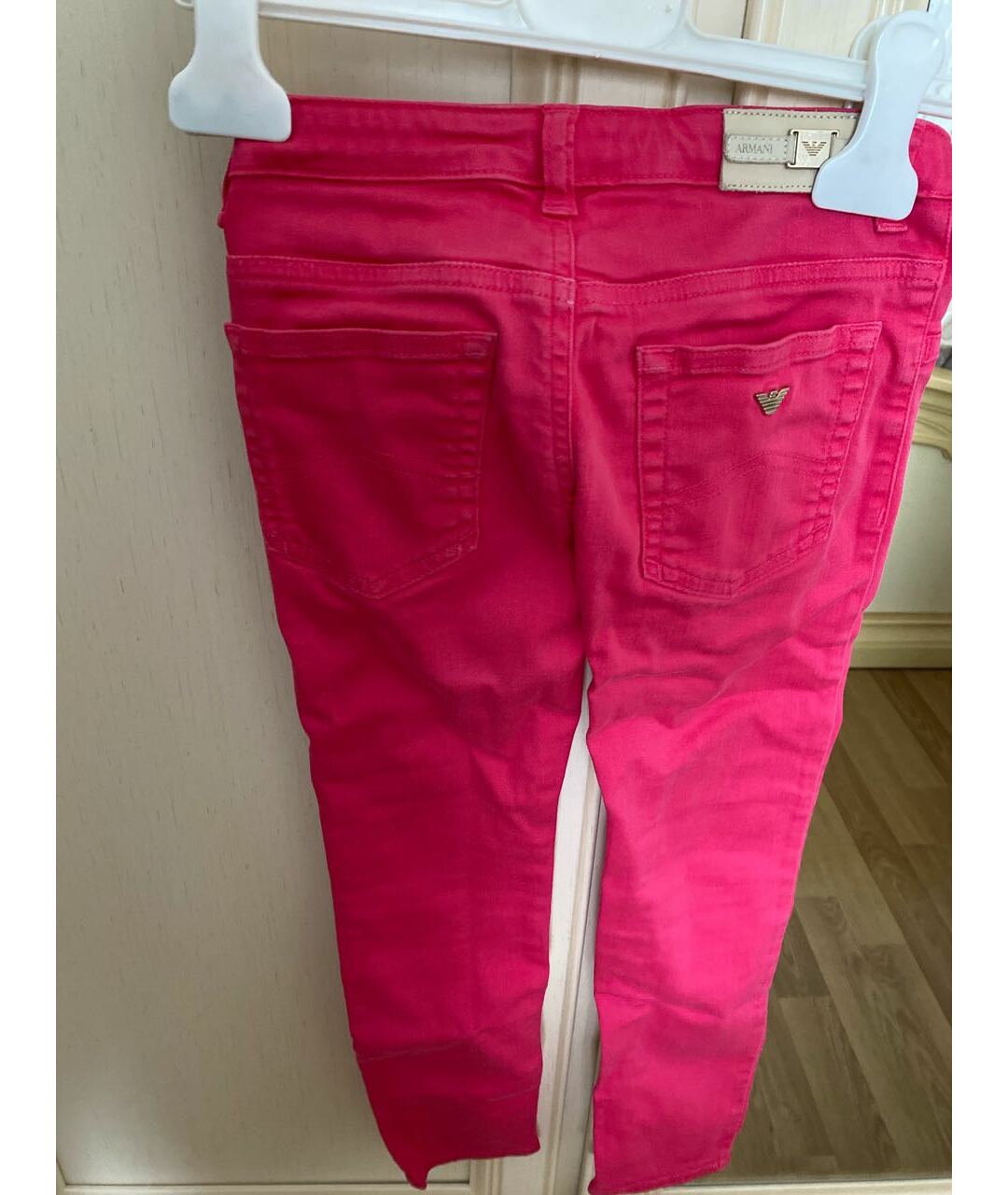 ARMANI JUNIOR Розовые деним детские джинсы, фото 2