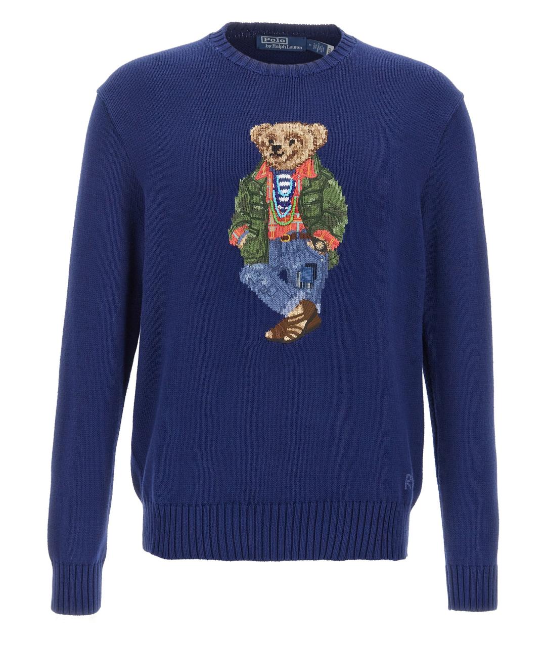 POLO RALPH LAUREN Синий хлопковый джемпер / свитер, фото 1