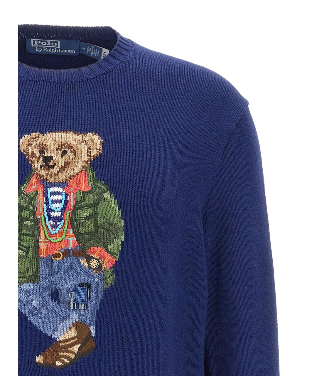 POLO RALPH LAUREN Синий хлопковый джемпер / свитер, фото 3