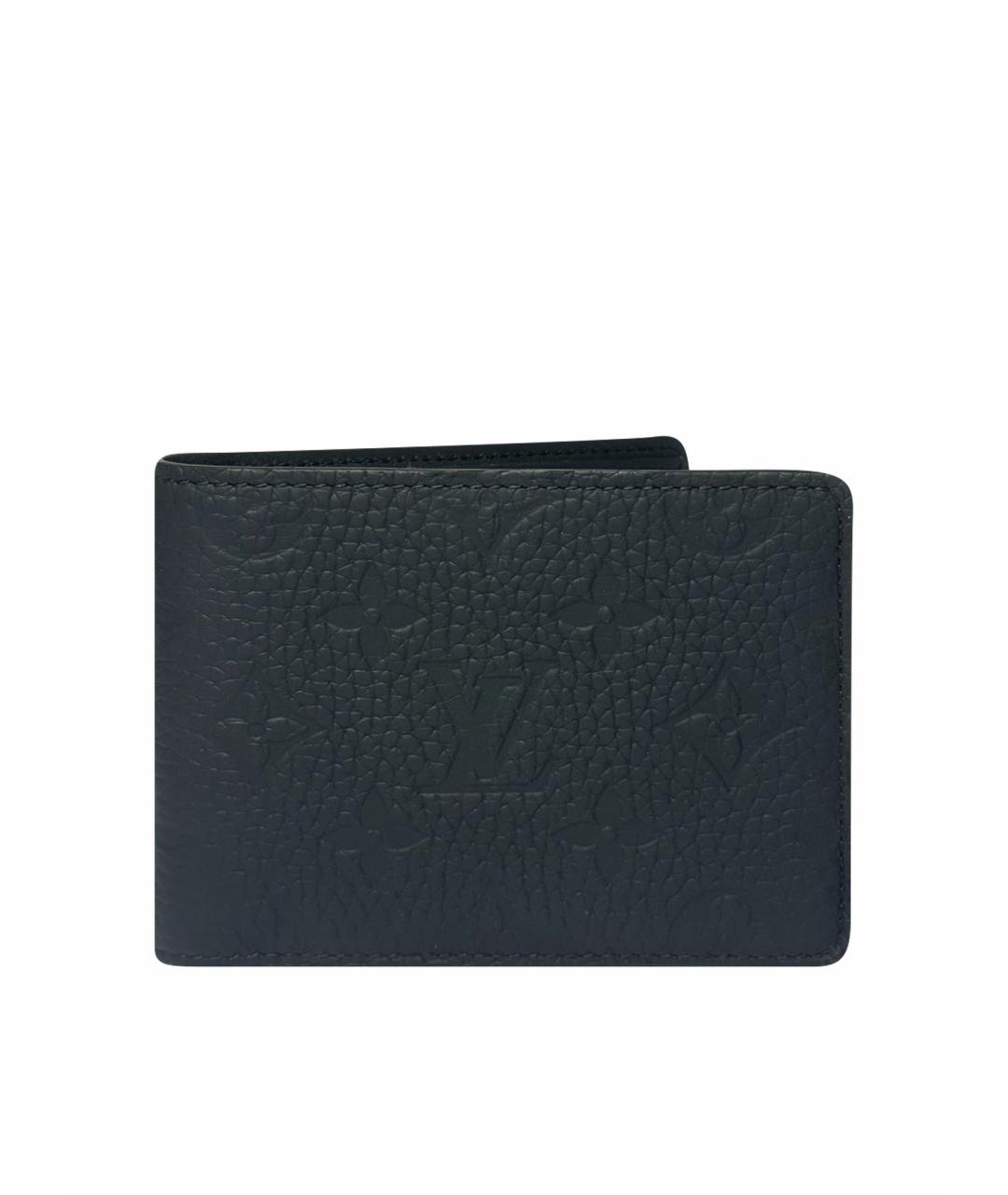 LOUIS VUITTON Черный кожаный кошелек, фото 1