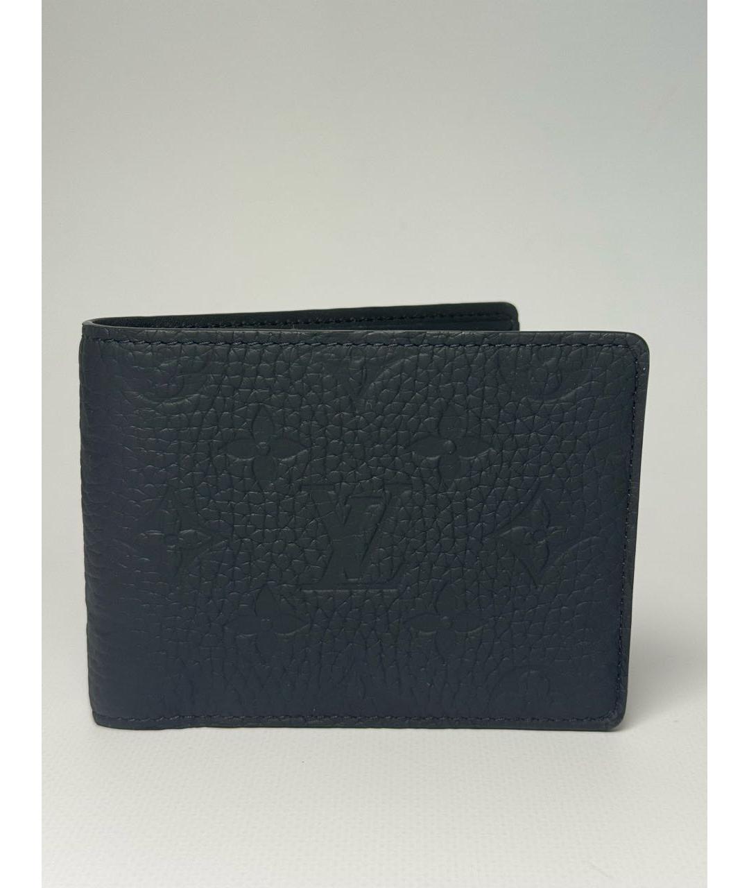 LOUIS VUITTON Черный кожаный кошелек, фото 9