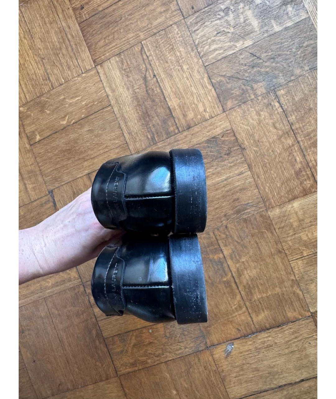 SAINT LAURENT Черные кожаные мокасины, фото 6
