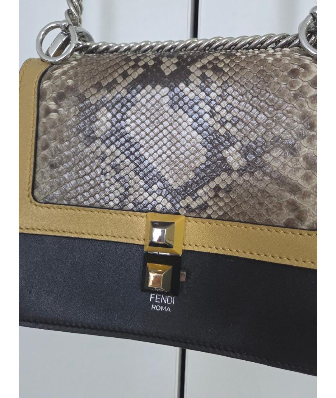 FENDI Кожаная сумка через плечо, фото 4