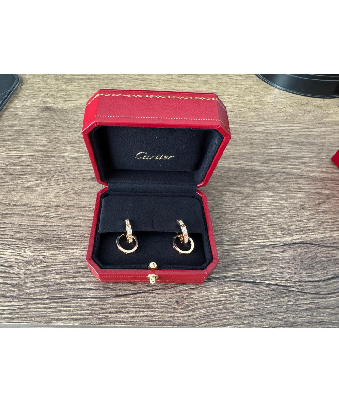 CARTIER Золотые серьги из розового золота, фото 3