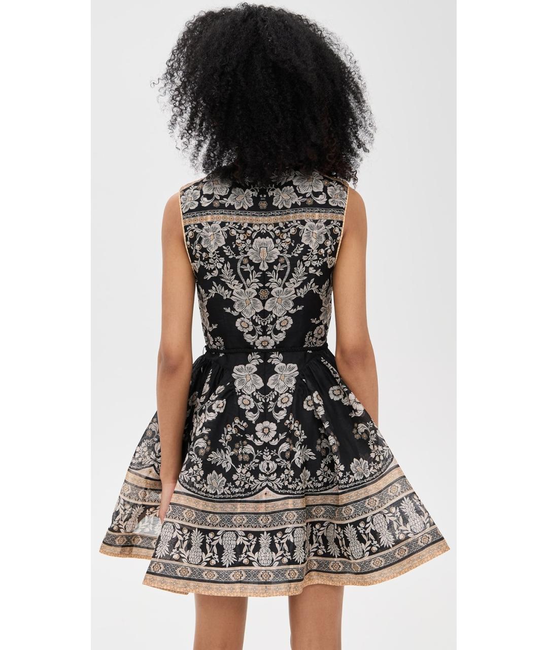 ZIMMERMANN Черное льняное коктейльное платье, фото 9