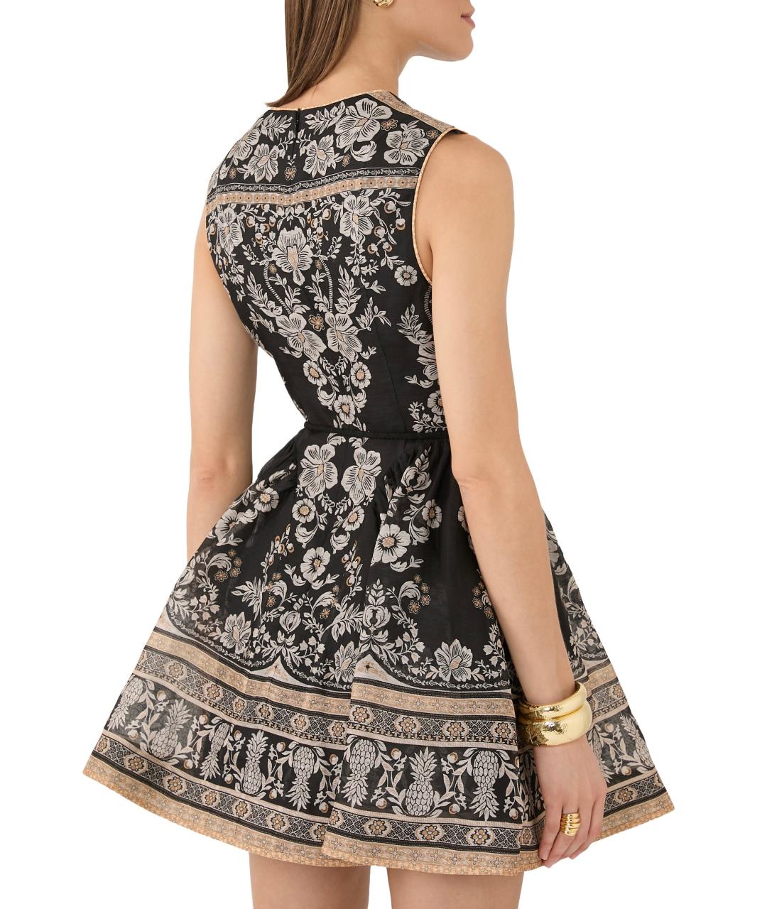 ZIMMERMANN Черное льняное коктейльное платье, фото 5