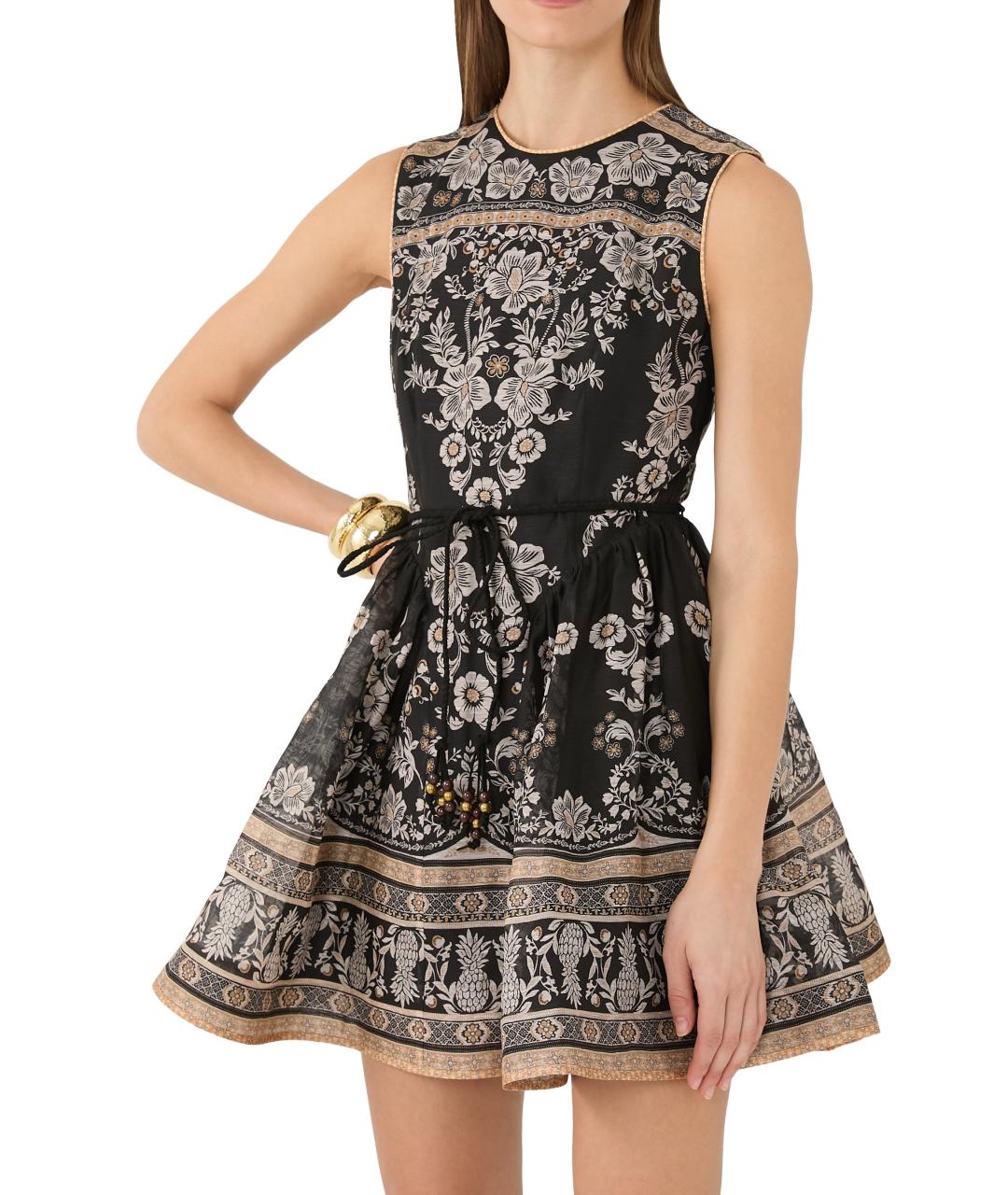 ZIMMERMANN Черное льняное коктейльное платье, фото 4