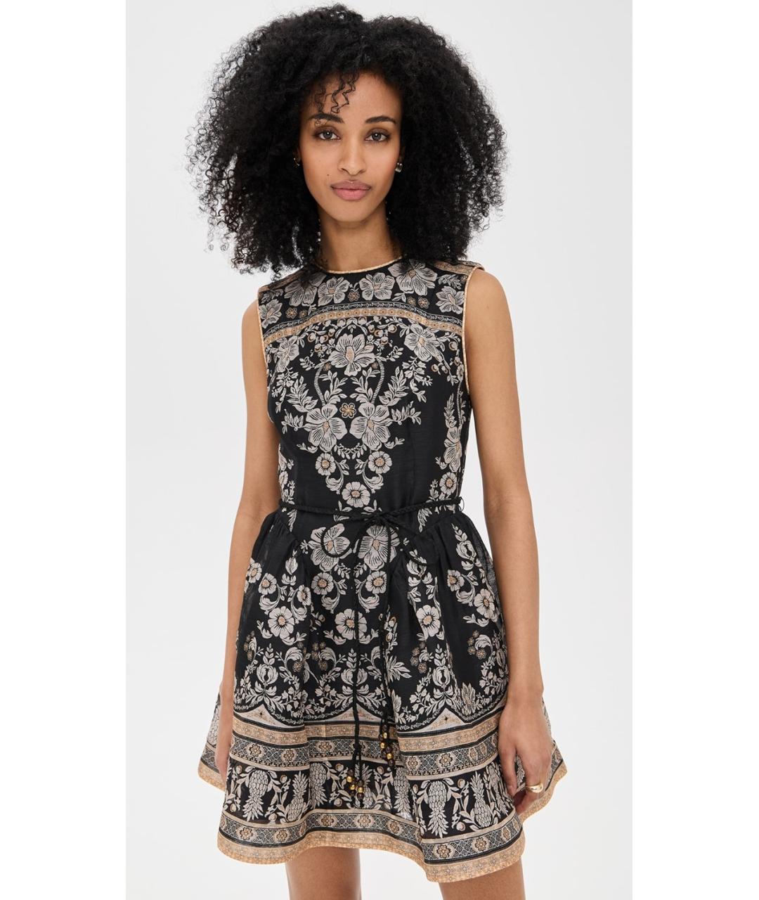 ZIMMERMANN Черное льняное коктейльное платье, фото 8