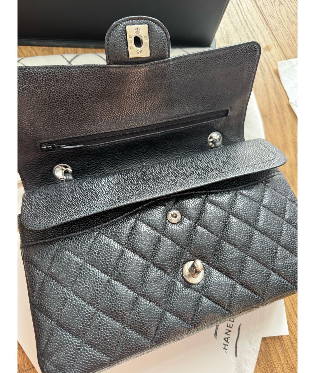 CHANEL Черная кожаная сумка через плечо, фото 4