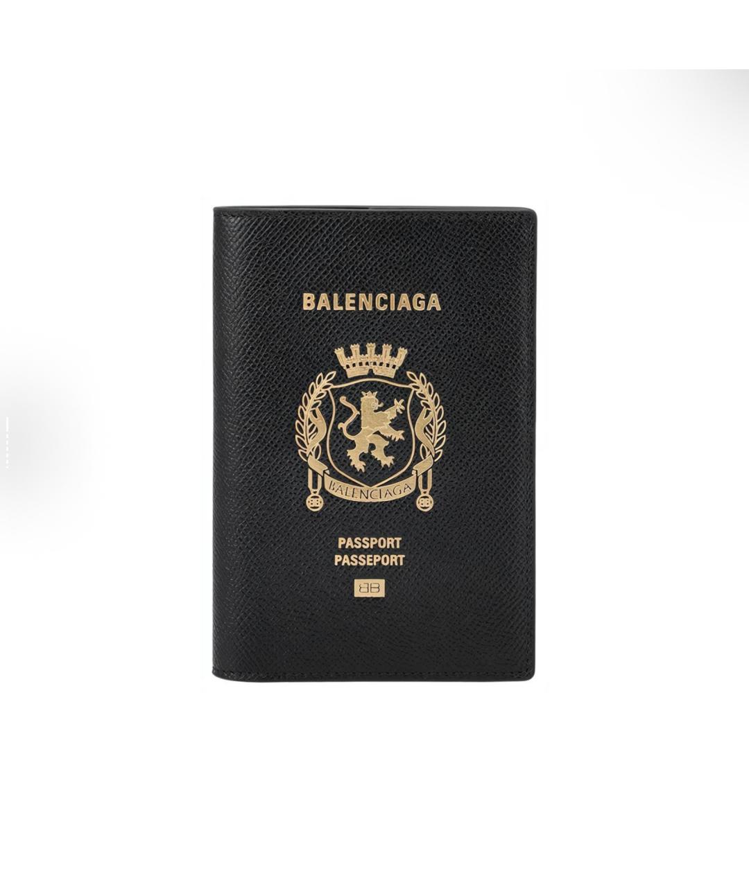 BALENCIAGA Черный кожаный кошелек, фото 6
