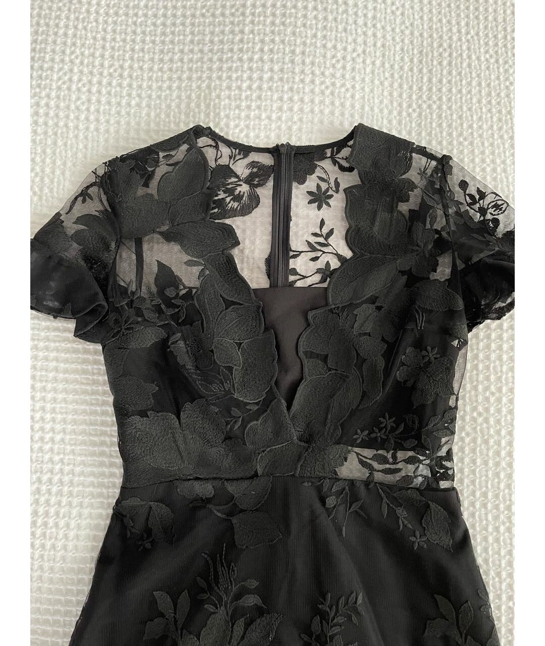 THREE FLOOR Черное полиэстеровое повседневное платье, фото 5