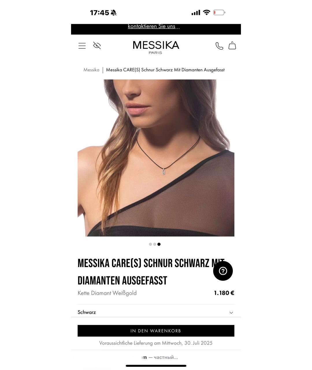 MESSIKA Подвеска из белого золота, фото 3