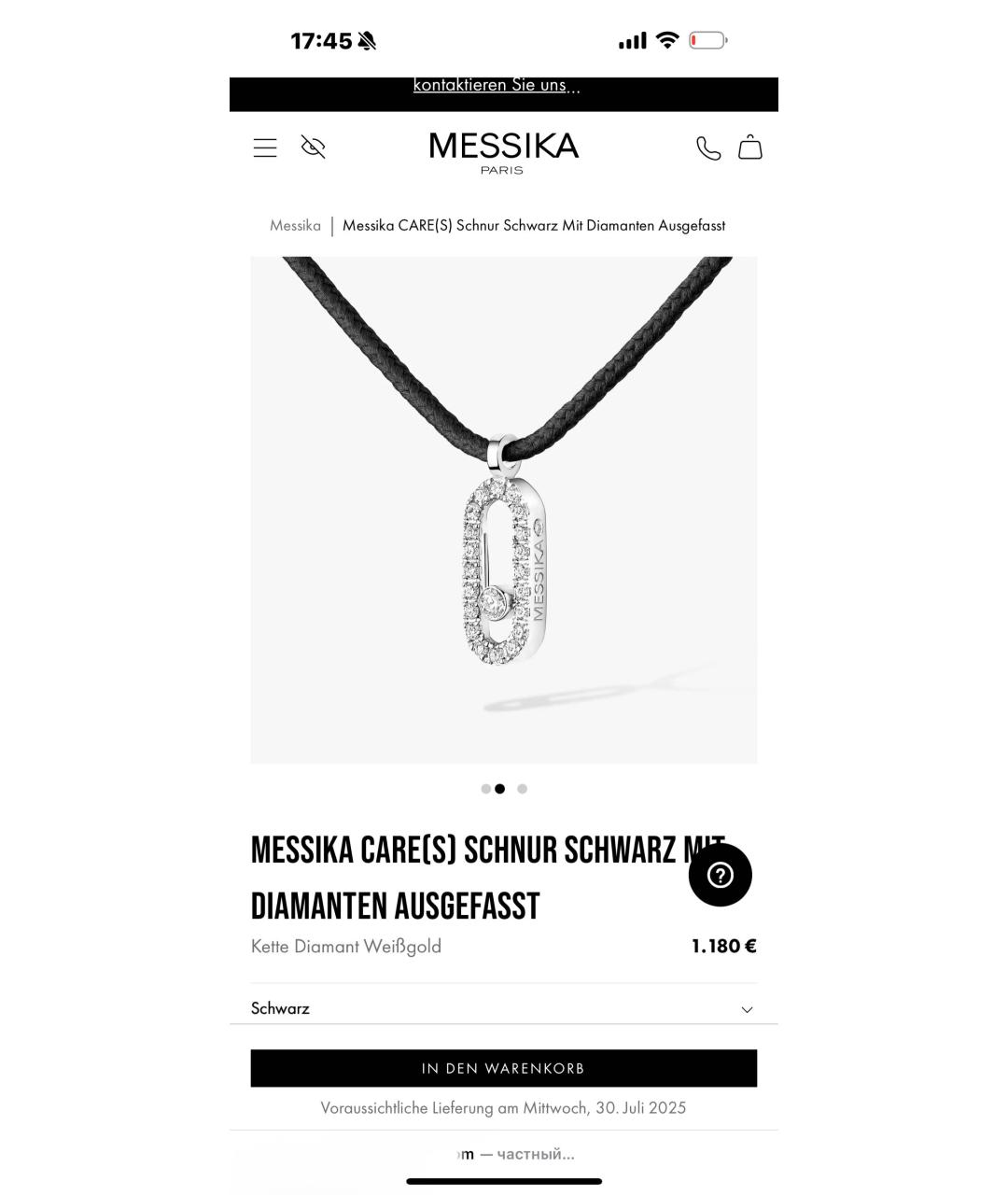MESSIKA Подвеска из белого золота, фото 4