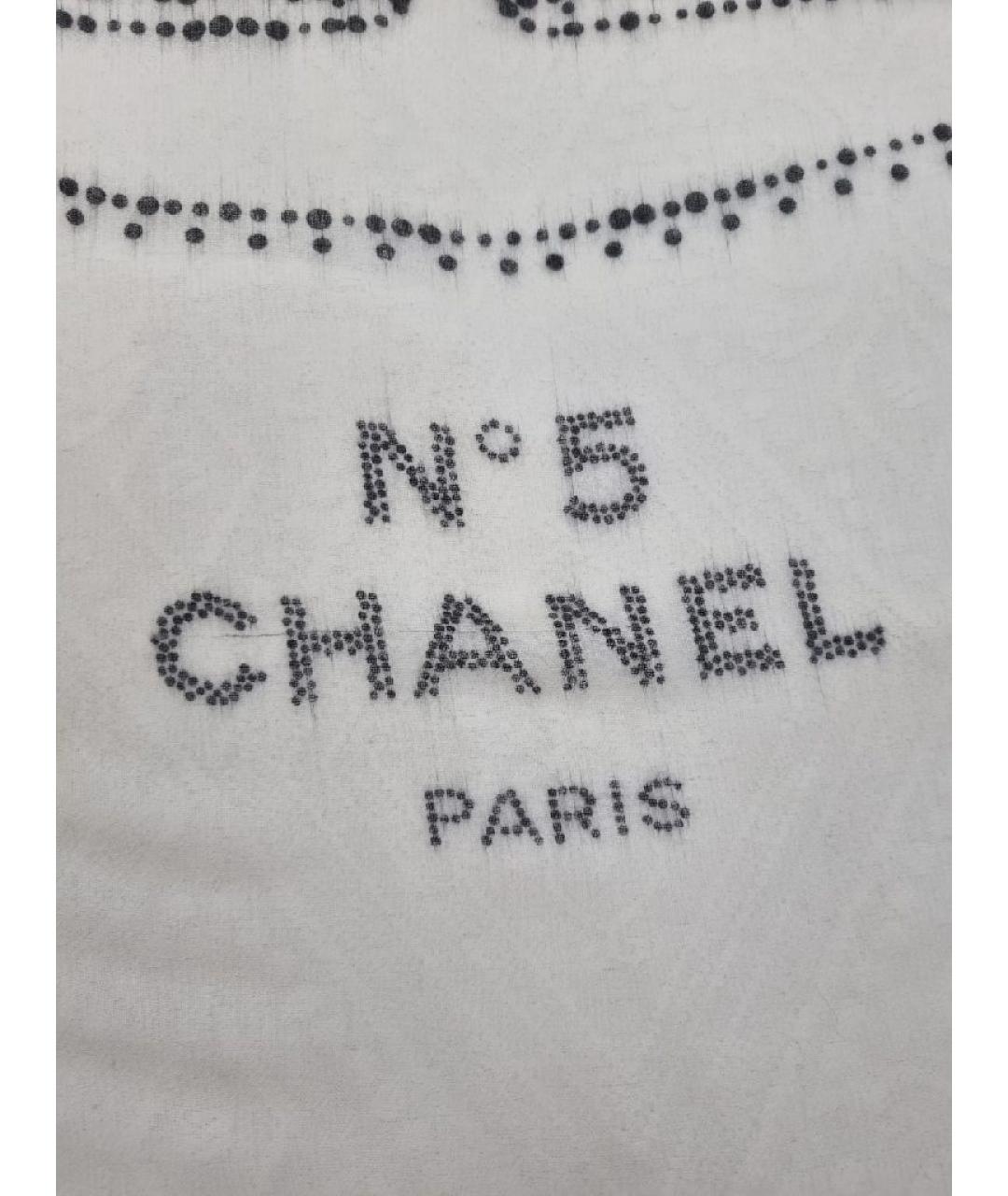 CHANEL Белый кашемировый шарф, фото 2