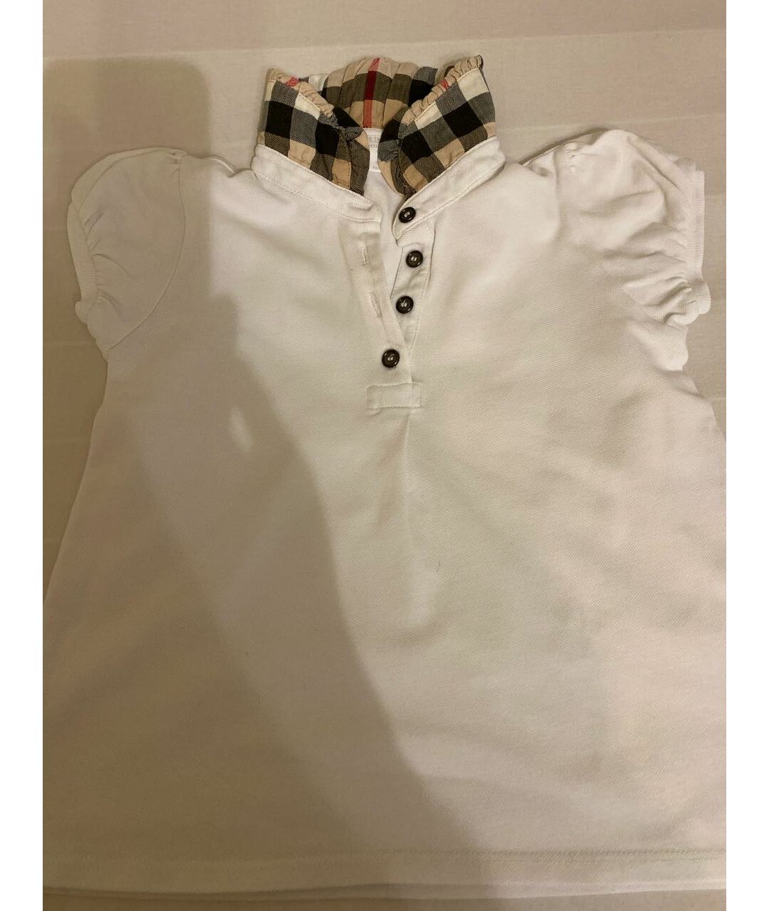 BURBERRY Белый хлопковый детская футболка / топ, фото 3