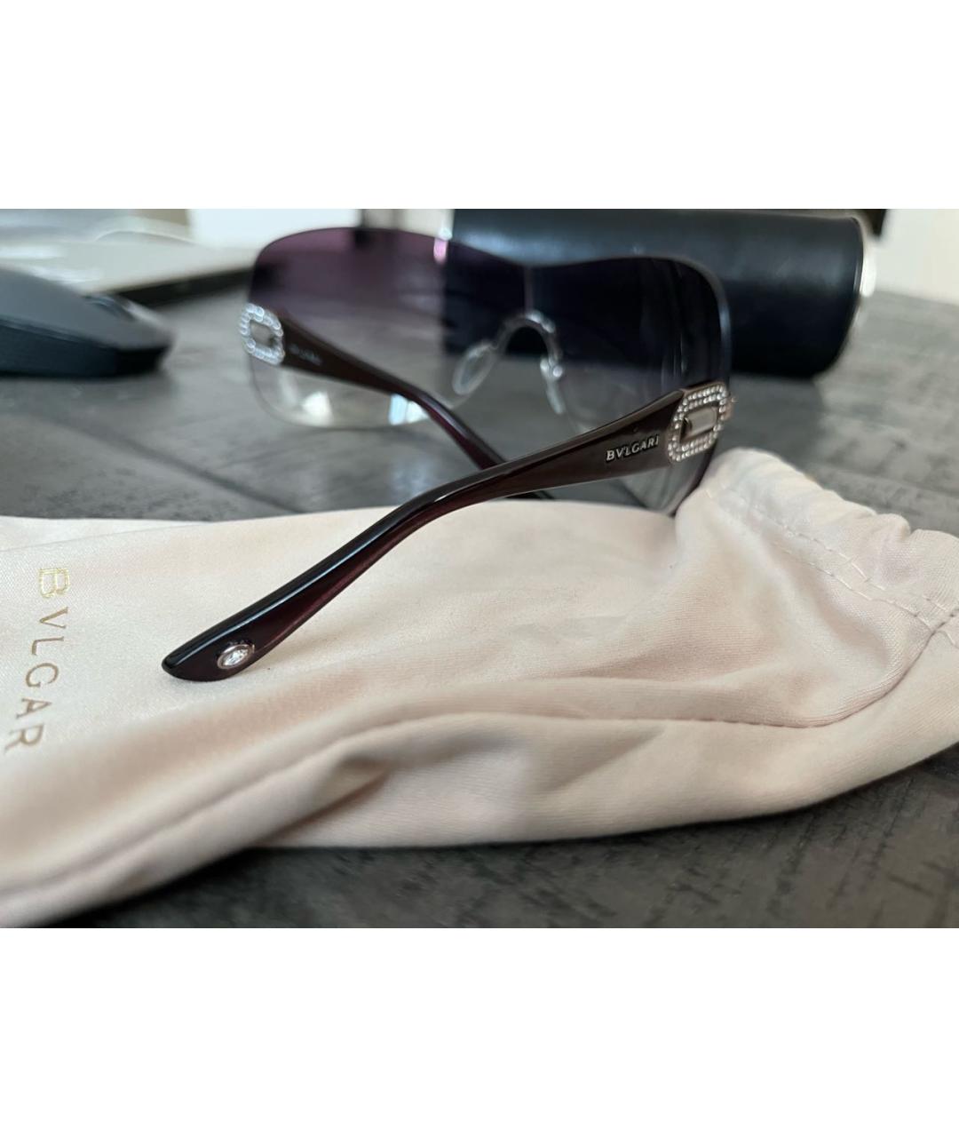 BVLGARI Черные пластиковые солнцезащитные очки, фото 5