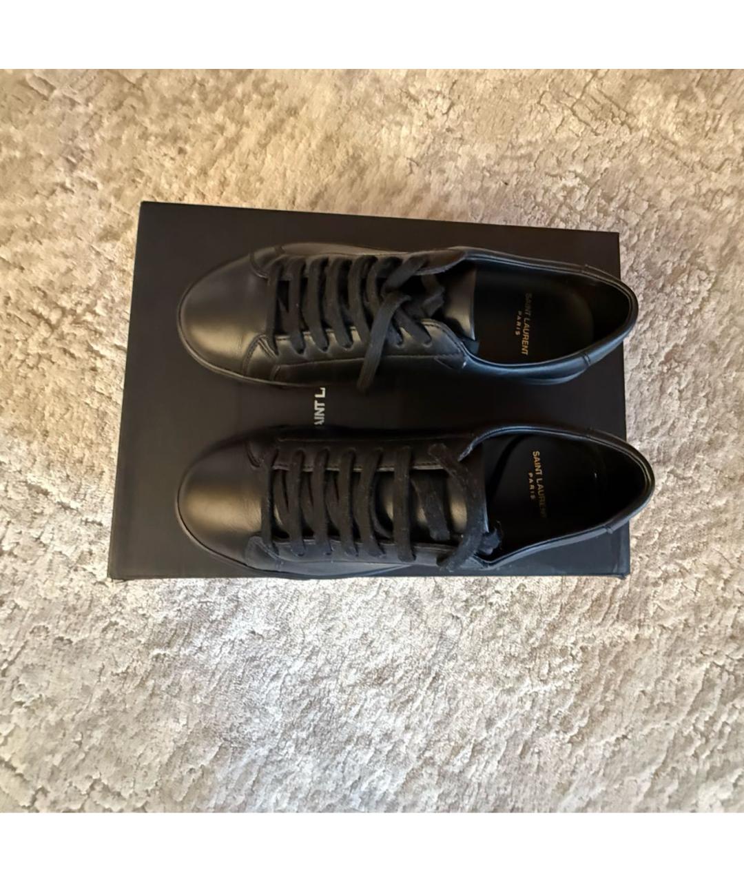 SAINT LAURENT Черные кожаные кеды, фото 3