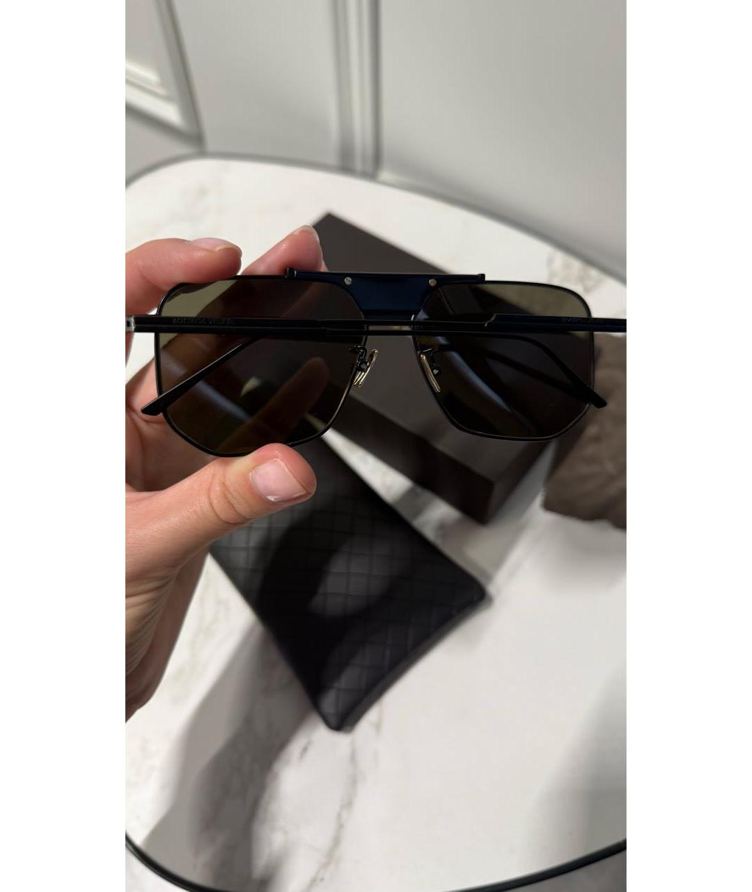 BOTTEGA VENETA Хаки металлические солнцезащитные очки, фото 3