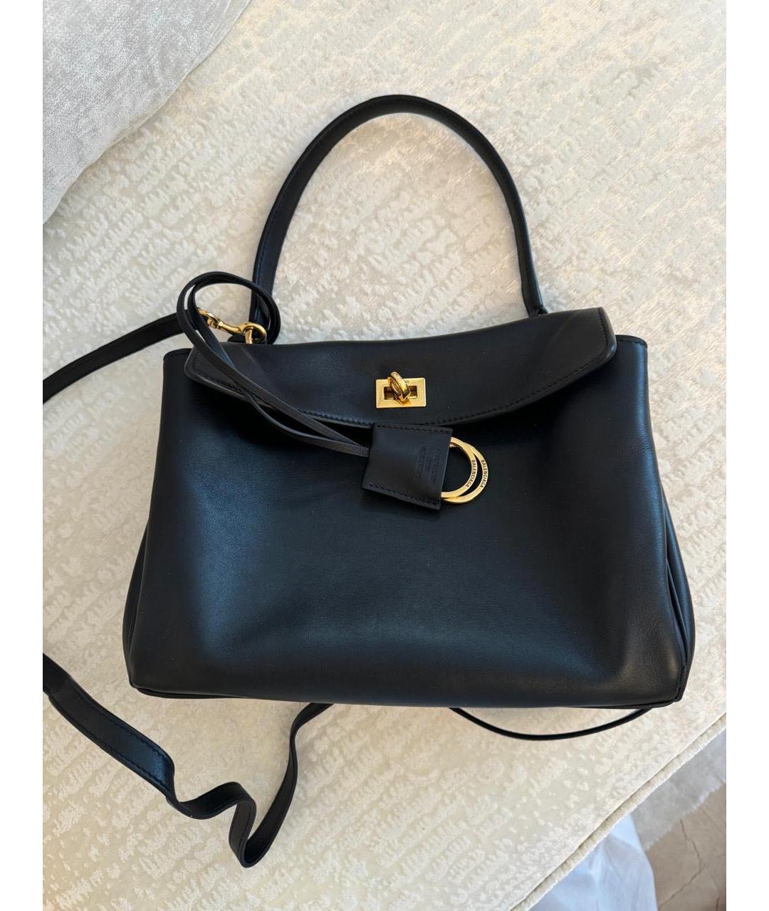 BALENCIAGA Черная кожаная сумка с короткими ручками, фото 6