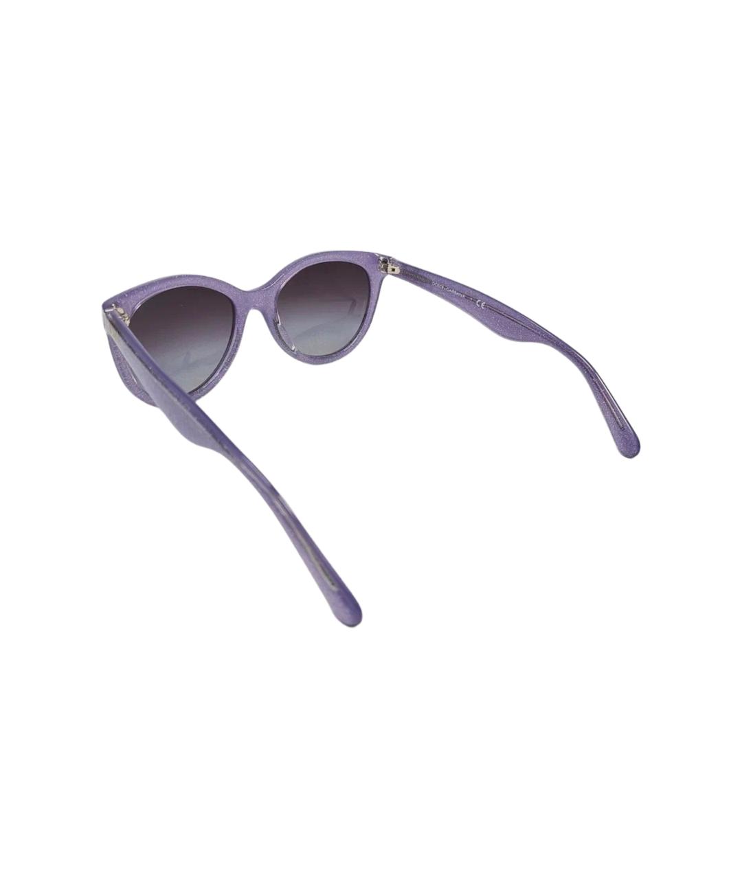 DOLCE&GABBANA Фиолетовые пластиковые солнцезащитные очки, фото 3