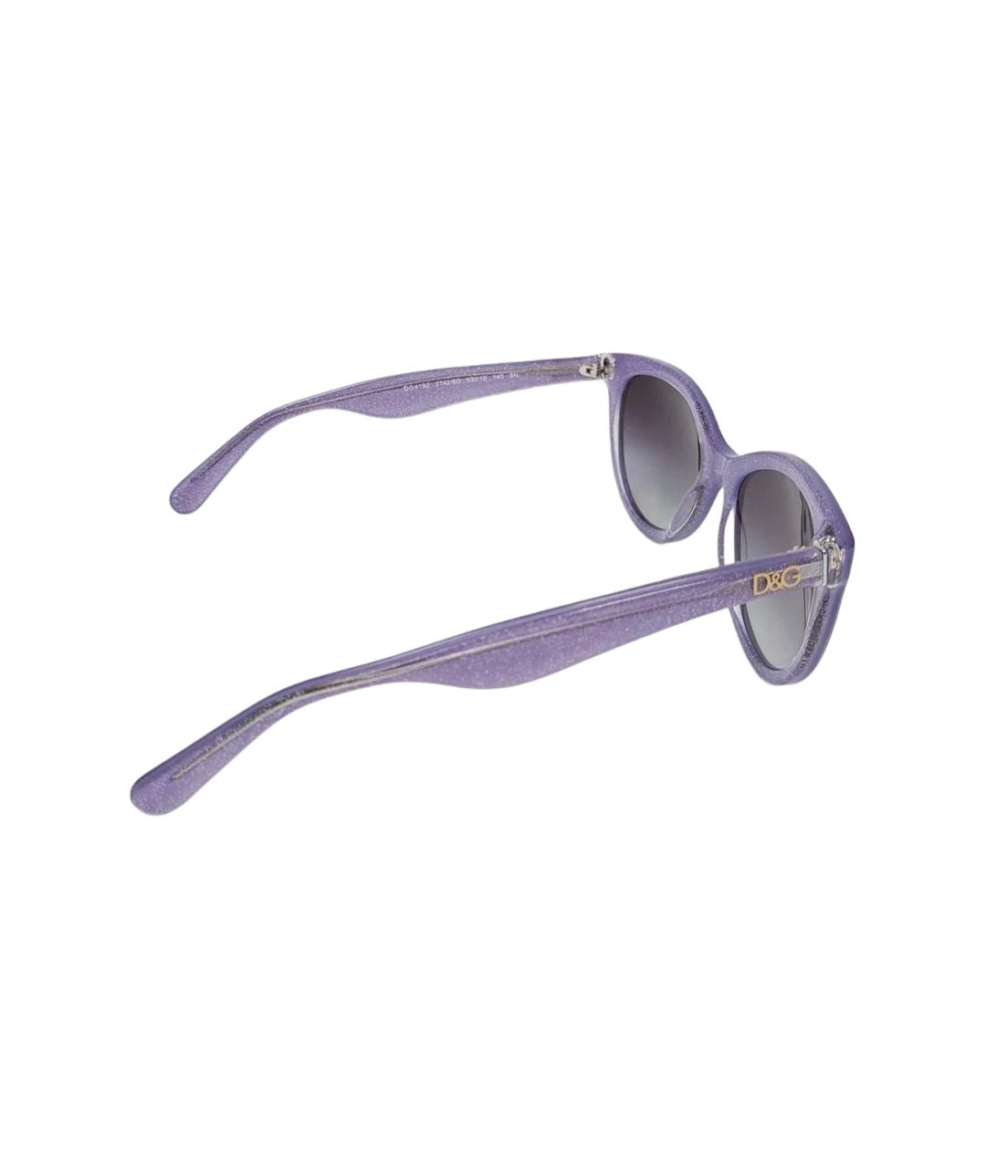 DOLCE&GABBANA Фиолетовые пластиковые солнцезащитные очки, фото 4