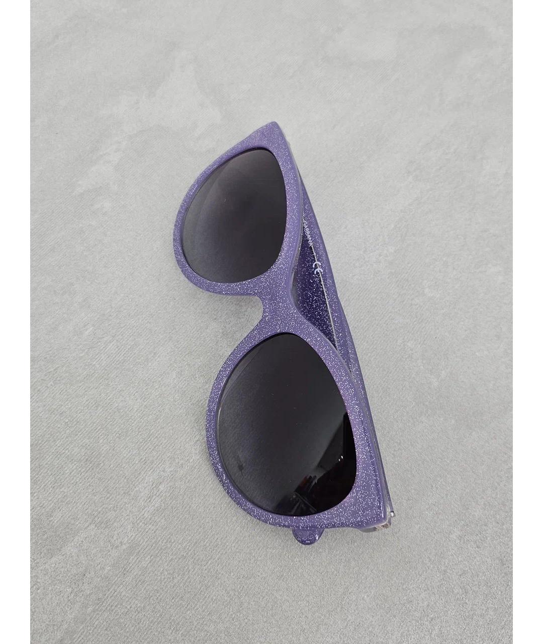 DOLCE&GABBANA Фиолетовые пластиковые солнцезащитные очки, фото 7