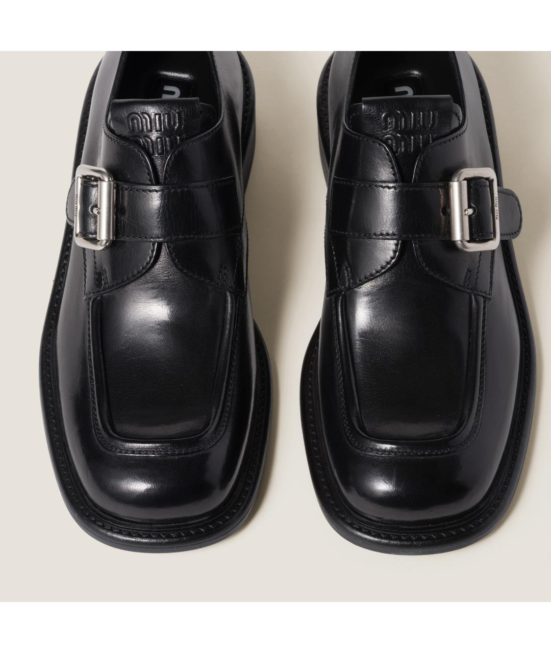 MIU MIU Черные кожаные ботинки, фото 8